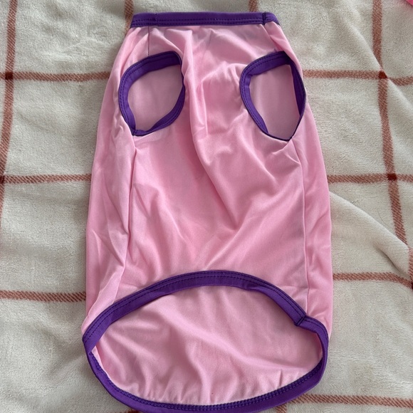 Source Unknown Pink and Purple Rocker Chick Dog Shirt - Picture 2 of 2